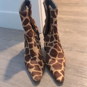 Ralph Lauren Giraffe Print Heeled Boots
